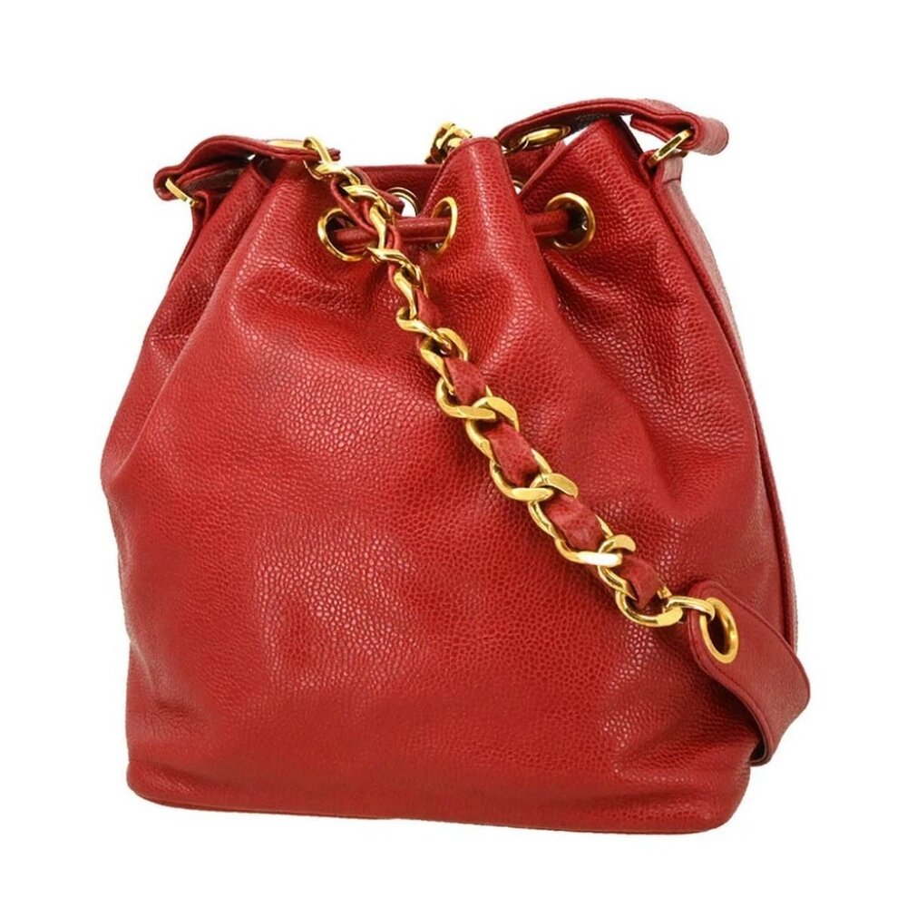 Chanel Red Calfskin Bucket Shoulder Bag XX92007 - Picture 2 of 11